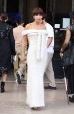 CARLA GINOLA Arrives at Rabanne Womenswear Spring/Summer 2024 Show at Paris Fashion Week 09/28/2023