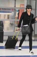 CATHERINE ZETA JONES Arrives at JFK Airport in New York 10/11/2023