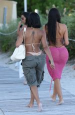 CHANEY JONES, SILVIA MICOL and ALIANA MAWLA at a Beach in Miami 10/21/2023