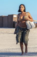 CHANEY JONES, SILVIA MICOL and ALIANA MAWLA at a Beach in Miami 10/21/2023