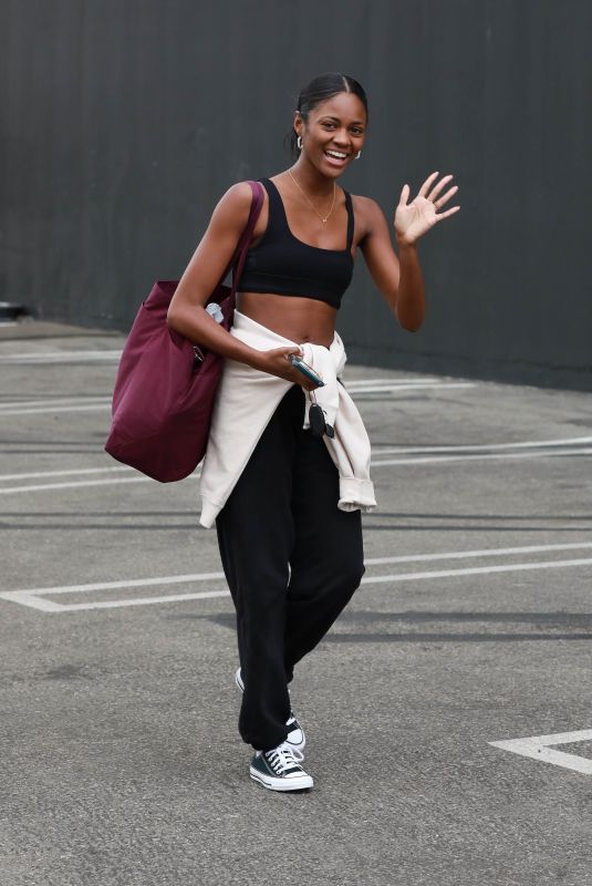 CHARITY LAWSON Arrives at Dancing with the Stars Rehearsal Studio in Los Angeles 10/25/2023