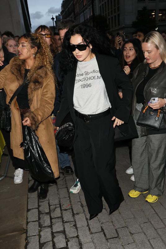 CHARLI XCX Arrives at BBC Radio One Studio in London 10/19/2023