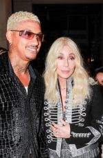 CHER and Alexander Edwards Leaves Hotel Costes in Paris 10/02/2023