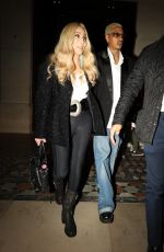 CHER and Alexander Edwards Leaves Their Hotel in Paris 10/01/2023