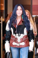 CHER and Alexander Edwards Out for Dinner in Paris 10/03/2023