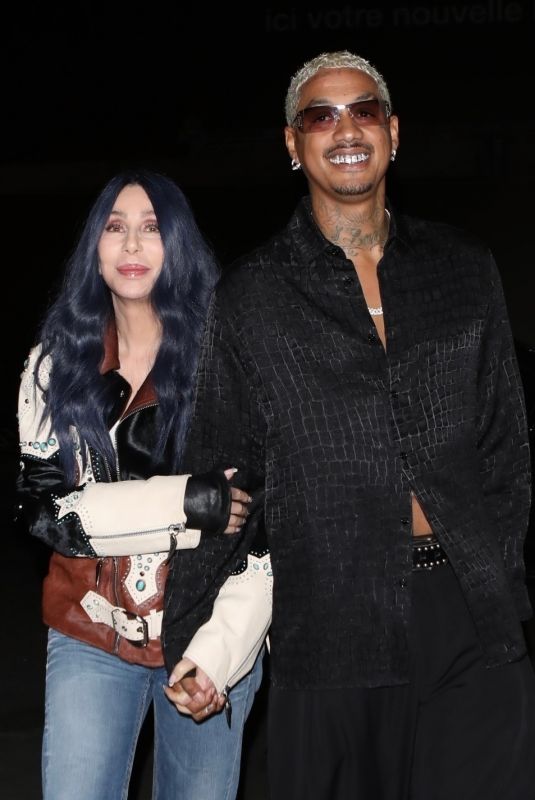 CHER and Alexander Edwards Out for Dinner in Paris 10/03/2023