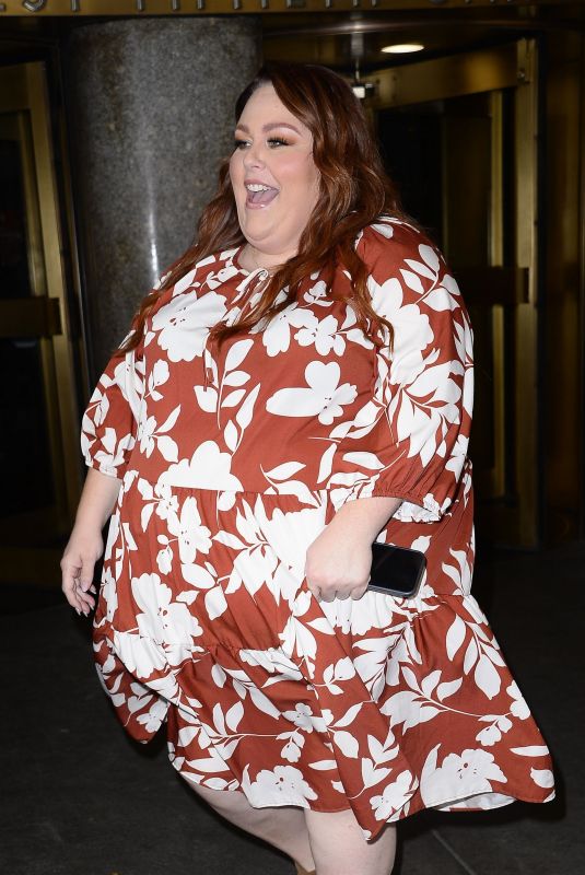 CHRISSY METZ Leavevs NBC Studios in New York 10/10/2023