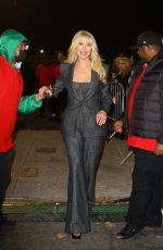 CHRISTIE BRINKLEY Leaves Secret Rolling Stones Listening Party in New York 10/19/2023
