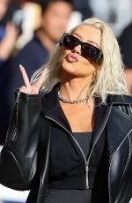 CHRISTINA AGUILERA Arrives at Jimmy Kimmel Live! in Hollywood 10/16/2023
