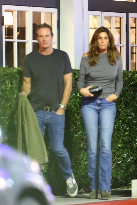 CINDY CRAWFORD and Rande Gerber Leaves Lucky’s Restaurant in Malibu 10/27/2023
