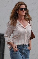 CINDY CRAWFORD Arrives at Cross Creek Mall in Malibu 10/23/2023