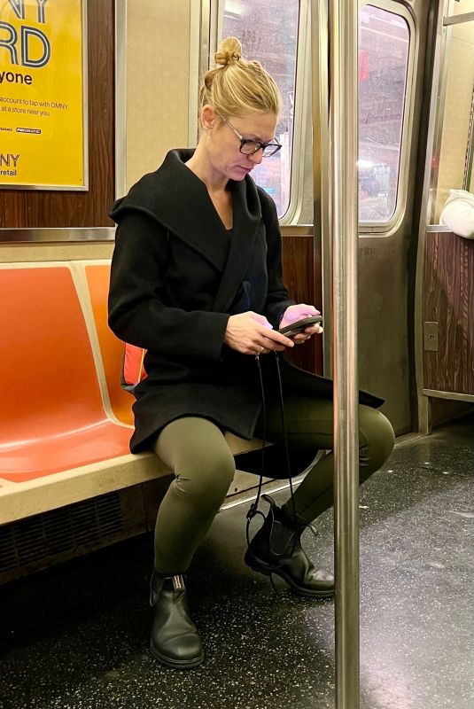 CLAIRE DANES Out Rides Subway in New York 10/30/2023