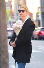 CLAIRE DANES Out with Her Baby in New York 10/24/2023