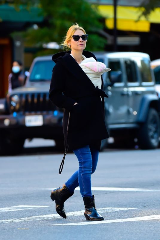 CLAIRE DANES Out with Her Baby in New York 10/24/2023