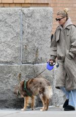 DAPHNE GROENEVELD Out with Her Dog in New York 10/22/2023