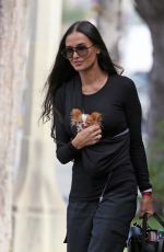 DEMI MOORE Out with Her Dog Pilaf in Los Angeles 10/09/2023