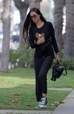 DEMI MOORE Out with Her Dog Pilaf in Los Angeles 10/09/2023