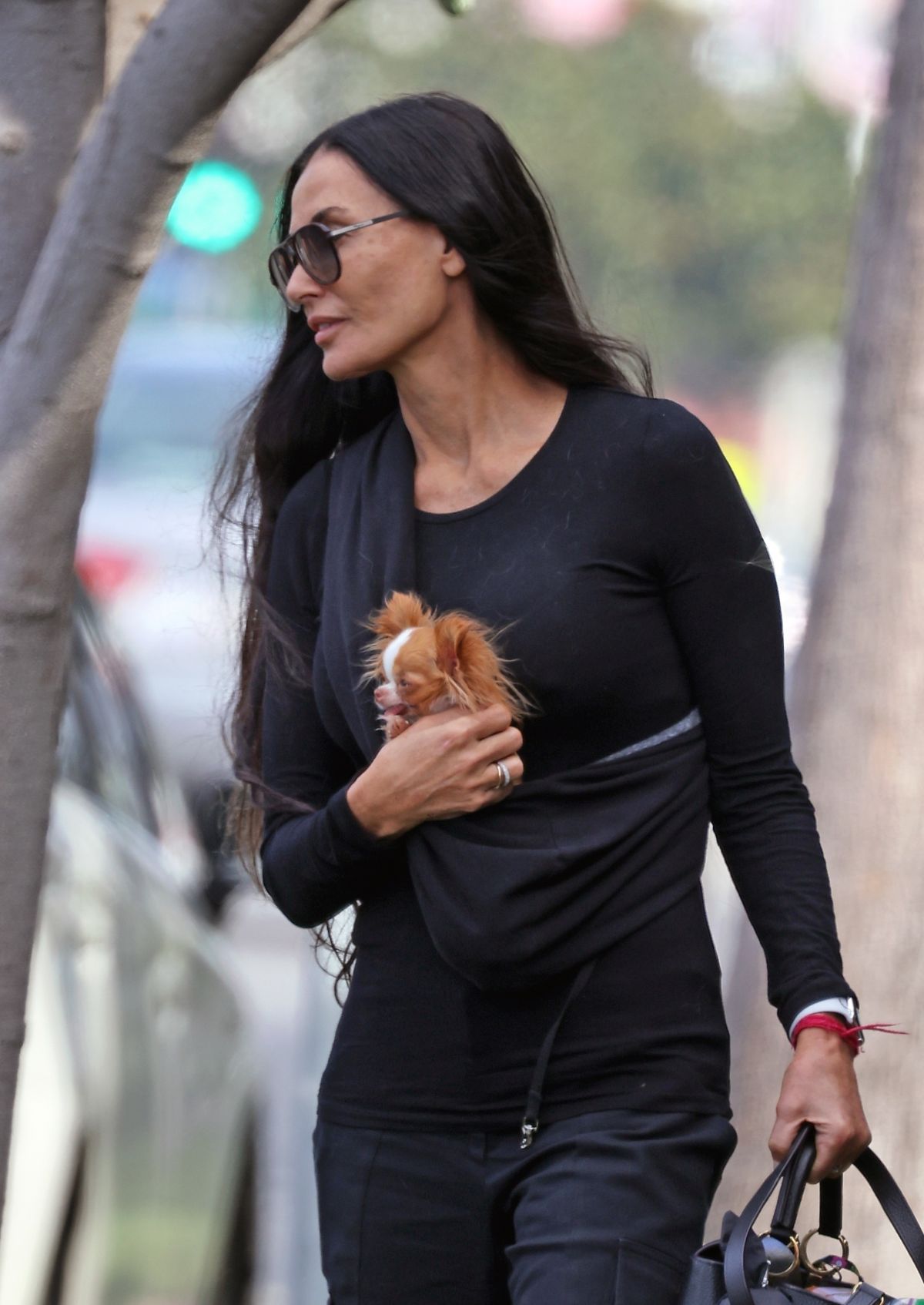 DEMI MOORE Out with Her Dog Pilaf in Los Angeles 10/09/2023 – HawtCelebs