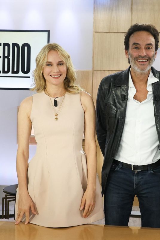 DIANE KRUGER and AURELIE CASSE on the Set of C L’Hebdo in Paris 09/29/2023