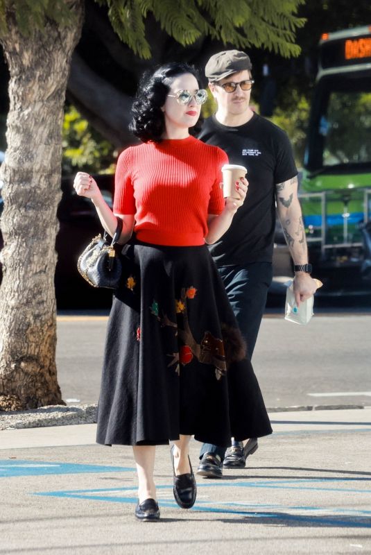 DITA VON TEESE Out for Coffee in Los Angeles 10/15/2023