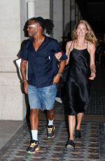 DOUTZEN KROES Leaves Costes Restaurant at Paris Fashion Week 10/01/2023