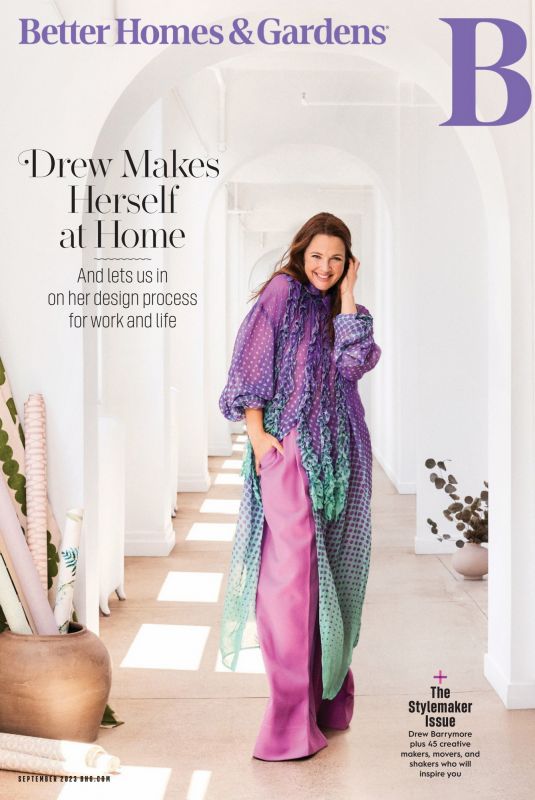 DREW BARRYMORE in Better Homes Gardens, September 2023
