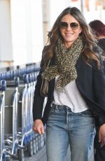 ELIZABETH HURLEY Arrives at JFK Airport in New York 10/03/2023