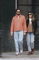 ELIZABETH OLSEN and Robbie Arnet Out and About in New York 10/22/2023