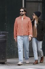 ELIZABETH OLSEN and Robbie Arnet Out and About in New York 10/22/2023