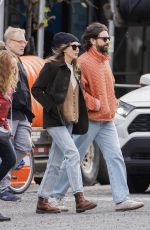 ELIZABETH OLSEN and Robbie Arnet Out and About in New York 10/22/2023