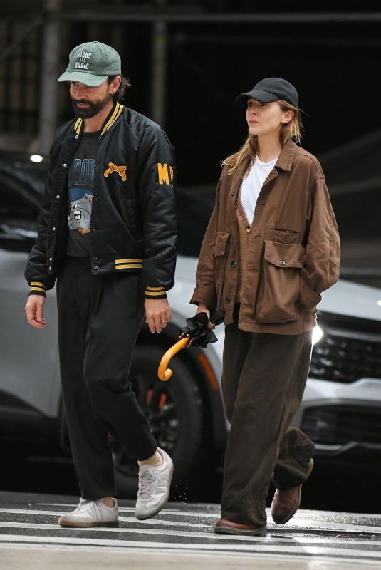 ELIZABETH OLSEN and Robbie Arnett Out in New York 10/20/2023