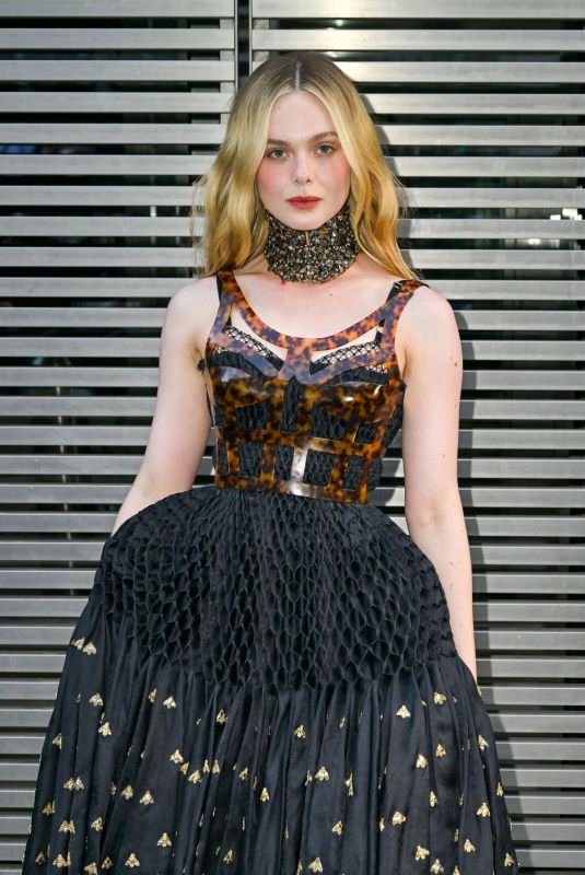 ELLE FANNING at Alexander Mcqueen SS24 Show at Paris Fashion Week 09/30/2023