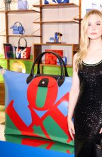 ELLE FANNING at Longchamp x Robert Indiana Collection Launch Celebration in New York 10/26/2023
