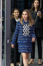 EMILIA CLARKE Arrives at Chanel Show at Paris Fashion Week 10/03/2023