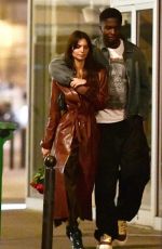EMILY RATAJKOWSKI and Stephane Bak Out Kissing in Paris 10/25/2023