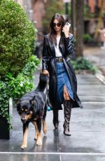 EMILY RATAJKOWSKI Out Walking Her Dog in New York 10/20/2023