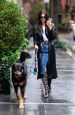 EMILY RATAJKOWSKI Out Walking Her Dog in New York 10/20/2023