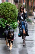 EMILY RATAJKOWSKI Out Walking Her Dog in New York 10/20/2023