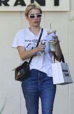 EMMA ROBERTS Out Shopping on Melrose Place in Los Angeles 10/14/2023