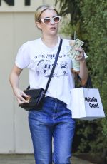 EMMA ROBERTS Out Shopping on Melrose Place in Los Angeles 10/14/2023