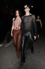 FKA TWIGS and Jordan Hemingway Night Out in Paris 10/02/2023