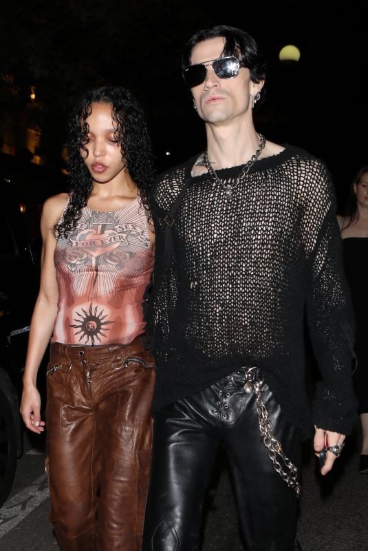 FKA TWIGS and Jordan Hemingway Night Out in Paris 10/02/2023