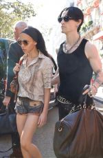 FKA TWIGS and Jordan Hemingway Out for Lunch in Paris 10/02/2023