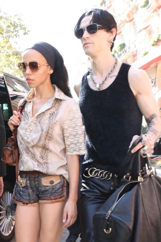 FKA TWIGS and Jordan Hemingway Out for Lunch in Paris 10/02/2023