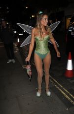 GEORGIA HARRISON Arrives at Her Halloween Party in London 10/25/2023