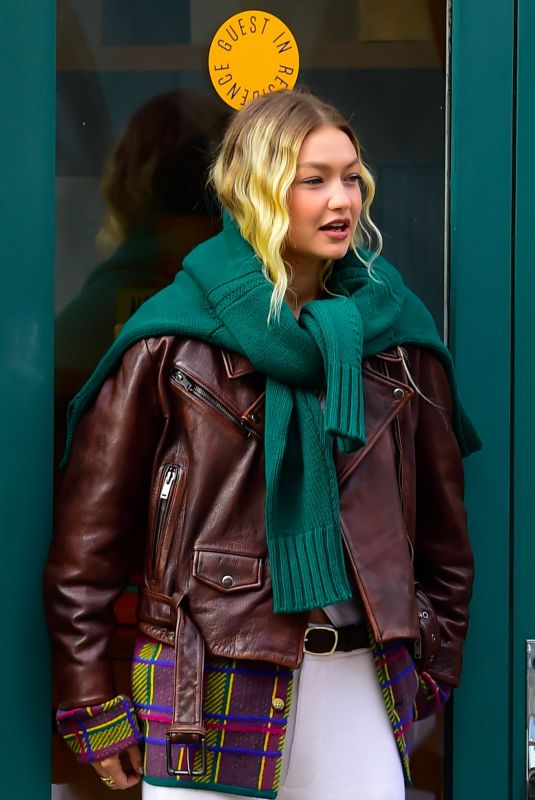 GIGI HADID at a Photoshoot for Guest in Residence in New York 10/18/2023