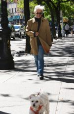 GLENN CLOSE Out with Her Dog Pip in New York 10/13/2023