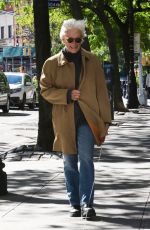 GLENN CLOSE Out with Her Dog Pip in New York 10/13/2023