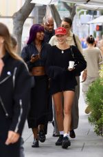 HAILEY BIEBER and JUSTINE SKYE Leaves Croft Alley in Beverly Hills 10/25/2023
