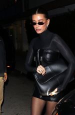 HAILEY BIEBER Out for Dinner at Giorgio Baldi in Santa Monica 10/26/2023